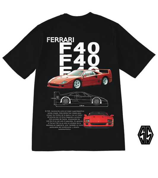 Camiseta Oversized Ferrari F40 Unisex